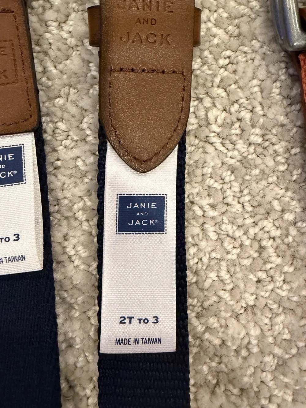 Boys Janie & Jack Belts - 4 Belts